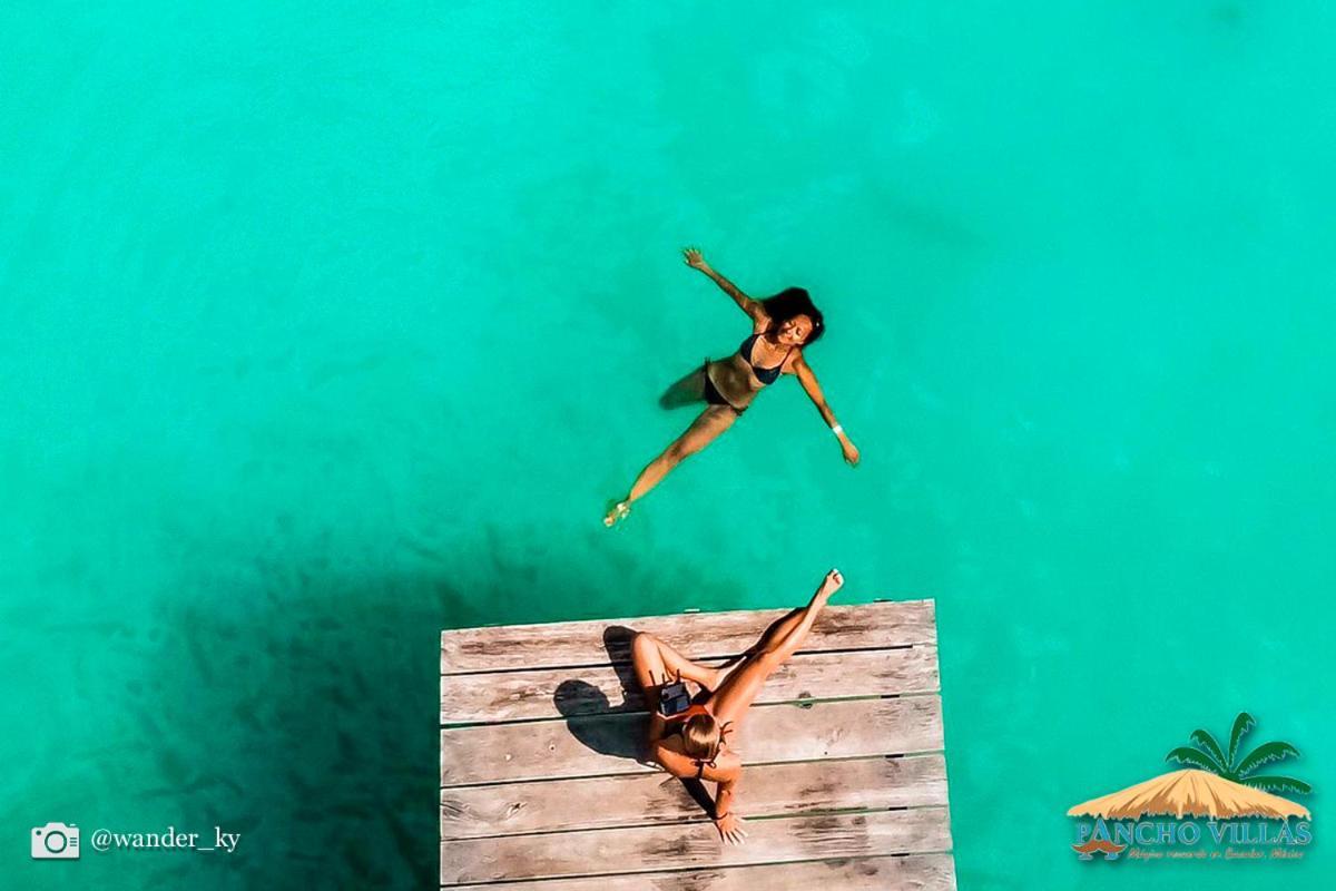 Hotel Pancho Villas Bacalar - Free Bikes And Paddles Bagian luar foto