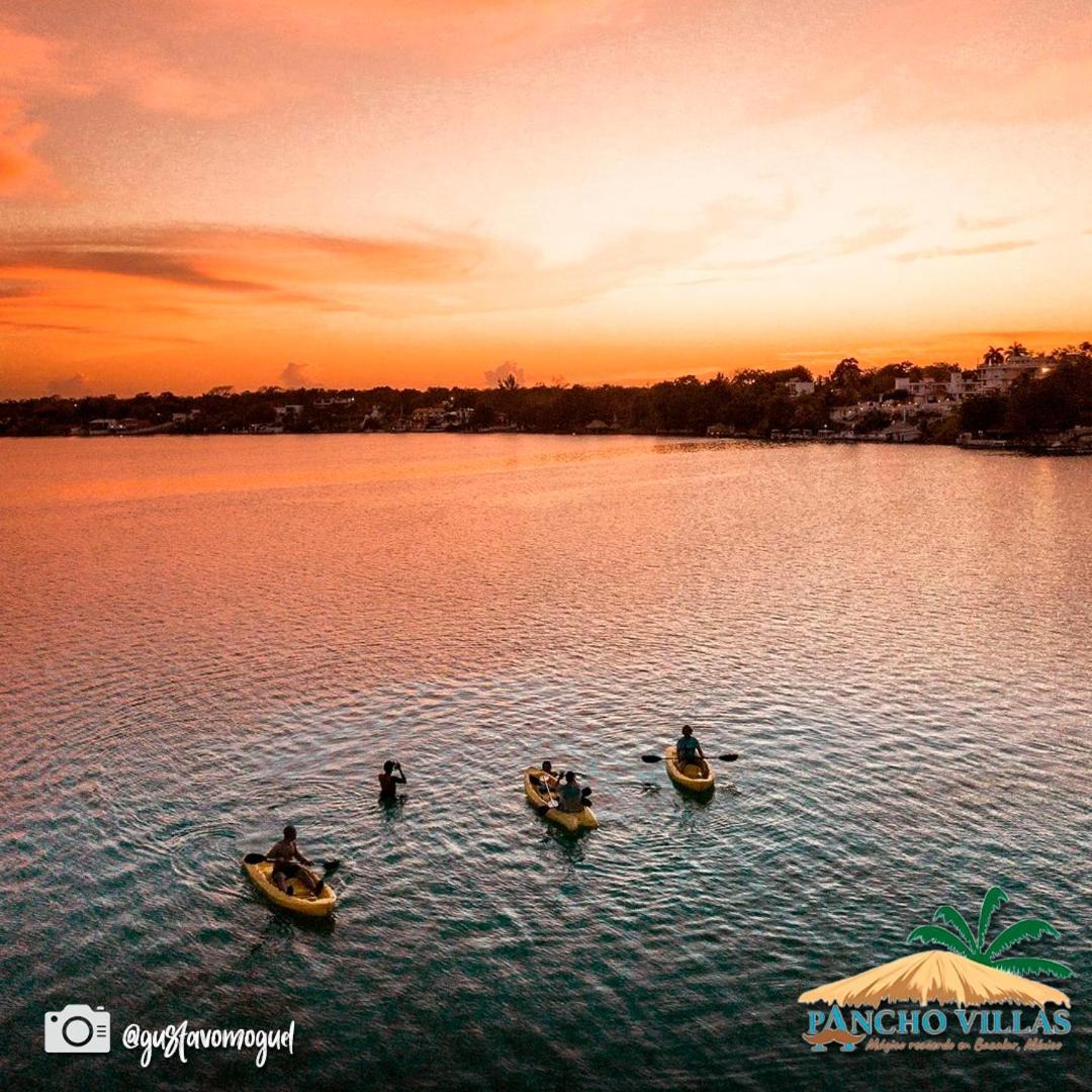 Hotel Pancho Villas Bacalar - Free Bikes And Paddles Bagian luar foto